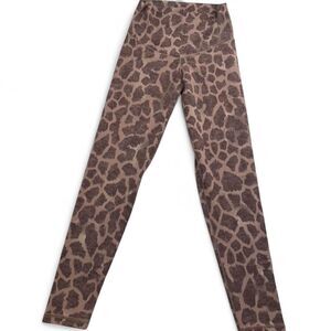 Aerie OFFLINE Leopard Print Leggings Women’s Small Brown High Waisted Activewear